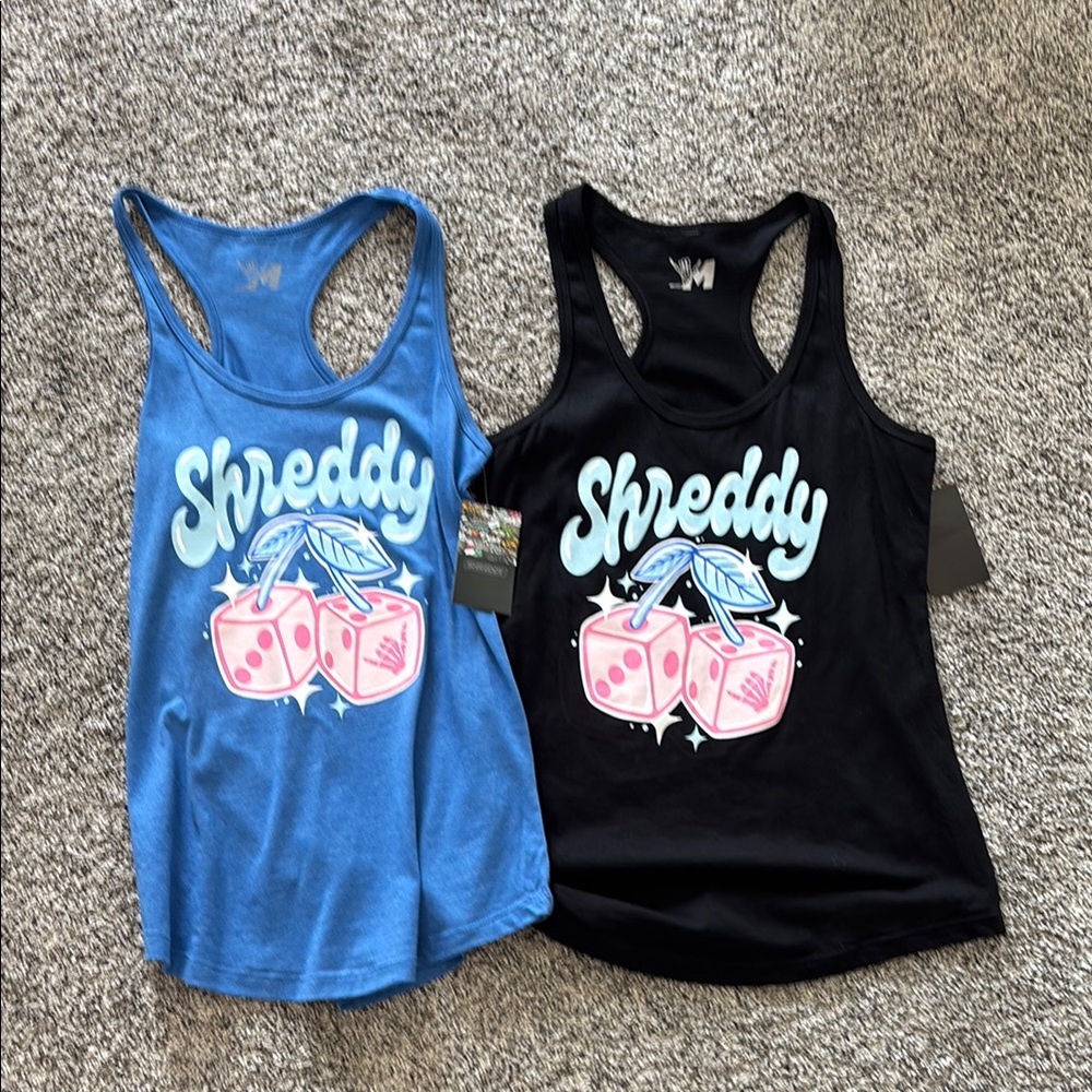 Adult Tank Tops - Blue and Black
